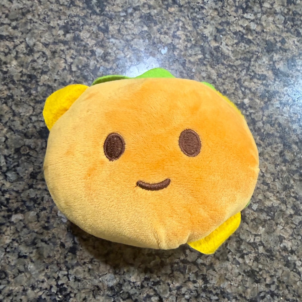 BMI Merchandise PLUMFP Cheeseburger Plush Stuffed Toy Orange Yellow Green 2021‎
